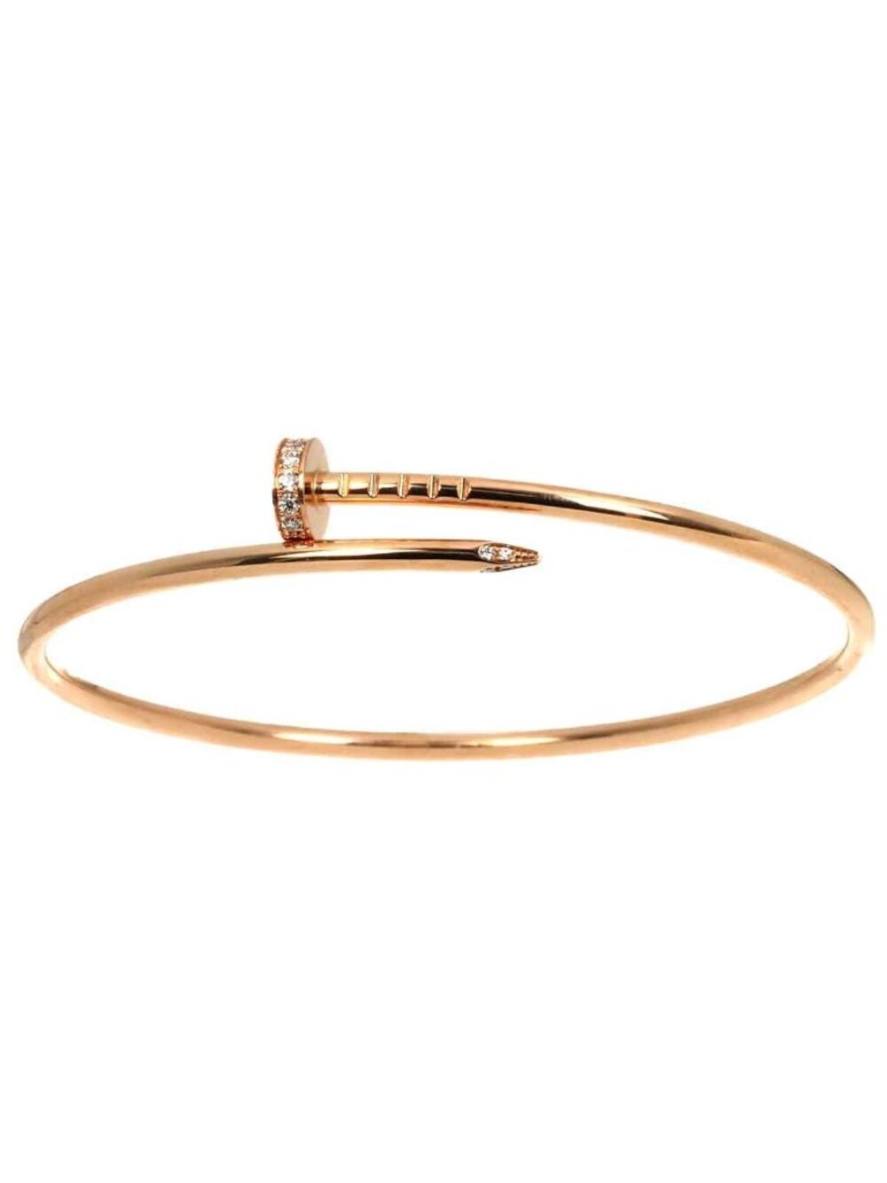 Cartier Juste un Clou SM 17 Bracelet Diamond 18k PG 750 Certificate - Picture 2 of 8